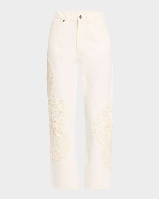 The Crochet Vertical Crop Jeans
